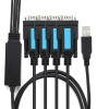 USB-auf-RS232-Seriell-Port-Computer-Adapterkabel, ein angetriebenes vier DB9-Pin-Stecker-Schnittstellen-Drucker-Verbindungskabel