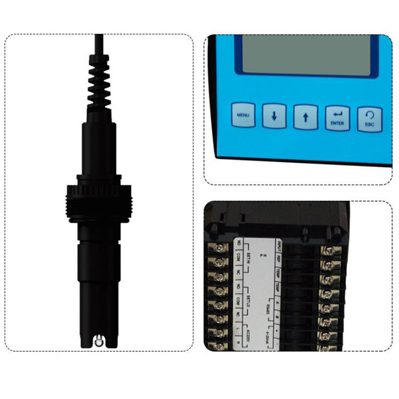 Water Quality PH Meter Electrode Sensor Aquaculture Wastewater Detection Intelligent Controller