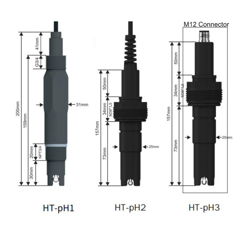 Water Quality PH Meter Electrode Sensor Aquaculture Wastewater Detection Intelligent Controller