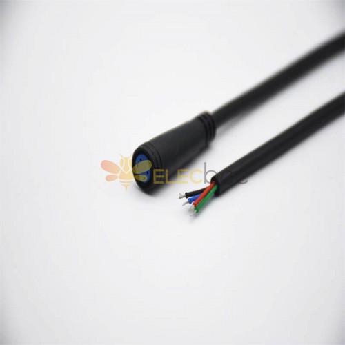 M8 Blue Rubber Core 4Pin Male And Female Connector For AC/DC IP67 Nylon Waterproof 0.2M Length 4*0.2㎜² Cable For LED