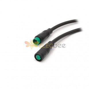 M8 Gold- Plated Copper 5Pin Male And Female Connector For AC/DC IP67 Nylon Waterproof 0.2M Length 5*0.2㎜² Cable For LED