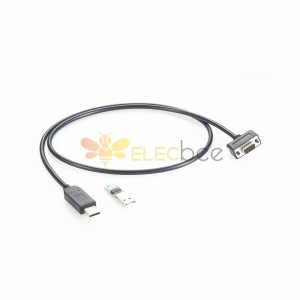 Cabo de porta serial usb 2.0 rs232 macho ftdi para db9 fêmea comprimento 2m