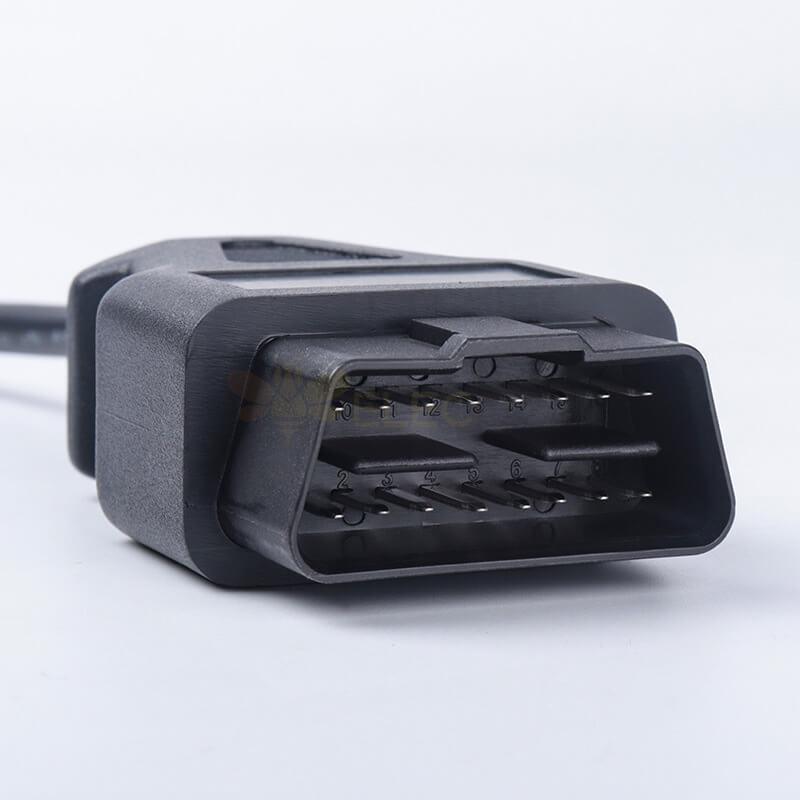 OBD2 16 PIN 转 DB9 母头串口线RS232 OBD2 线材连接线线长1.1米