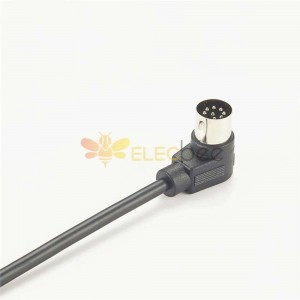 Din 8Pin Male Right Angle 90 Degree Cable 0.3m