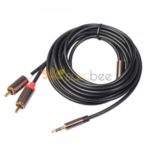 3.5MM Audio Estéreo Macho a 2 * RCA Macho Enchufe Y Cable Divisor 1M