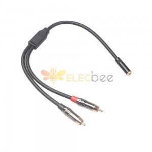 Cabo RCA 0,3 M 3,5 M Fêmea Cabo de Áudio Estéreo para 2RCA Macho Soquete Y Adaptador para Amplificadores de DVD