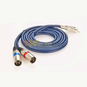 XLR-3-Pin-Stecker auf RCA-Stecker-Kabel, 1 m