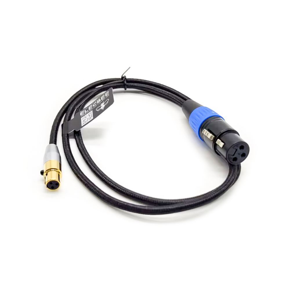 1M Mini XLR hembra a XLR hembra Cable de audio para Blackmagic Pocket 4K/6K Camera Video Assist