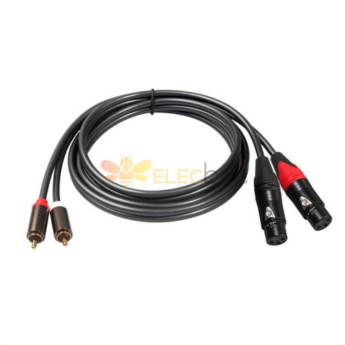 2 XLR Male To 2 RCA Male Hifi Stereo Audio Connection Microphone Cable Dual  XLR Male To Dual RCA Cable 1.5M