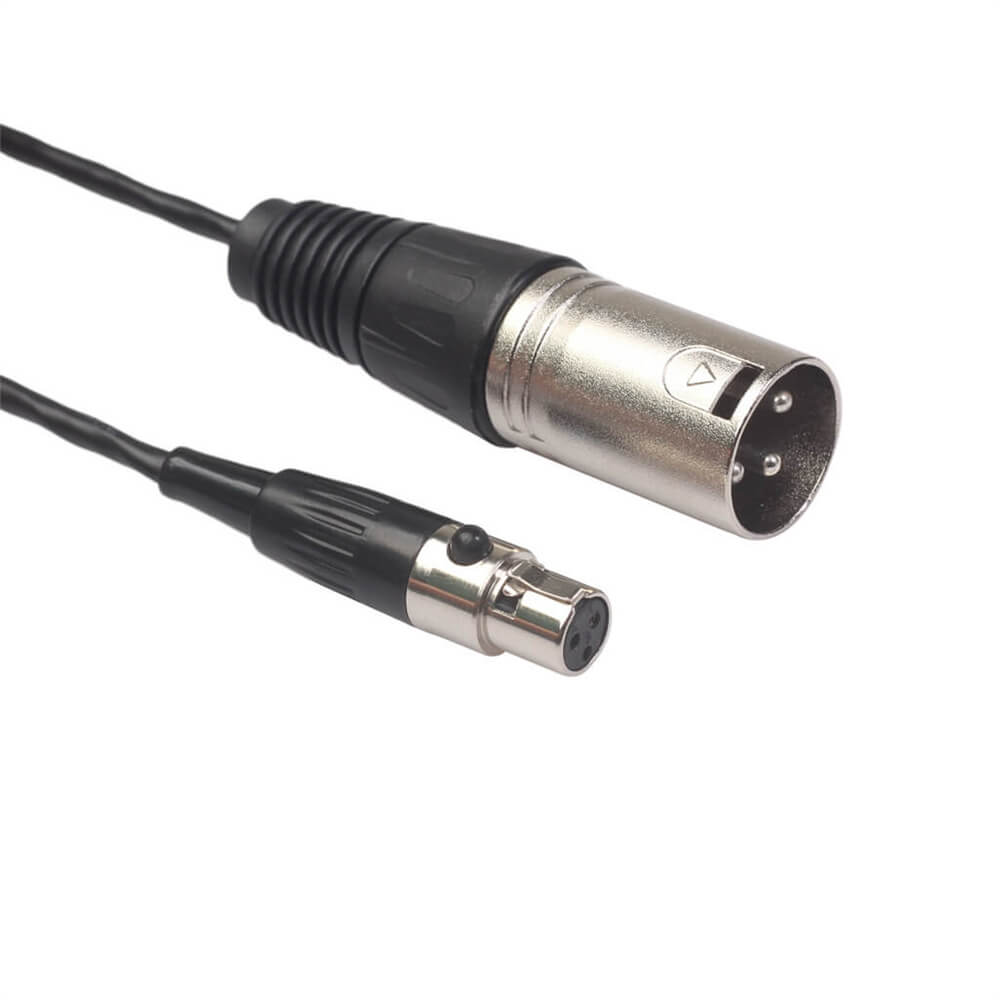 3-контактный разъем Mini XLR для разъема XLR для микрофона камеры Звуковая карта 48 В Аудиокабель 1 м