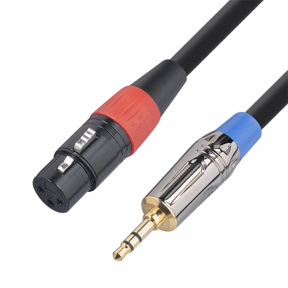 3-контактный XLR гнездо до 3,5 мм стерео штекер микрофон адаптер кабель 1 м шнур профессиональный аудио кабель-удлинитель
