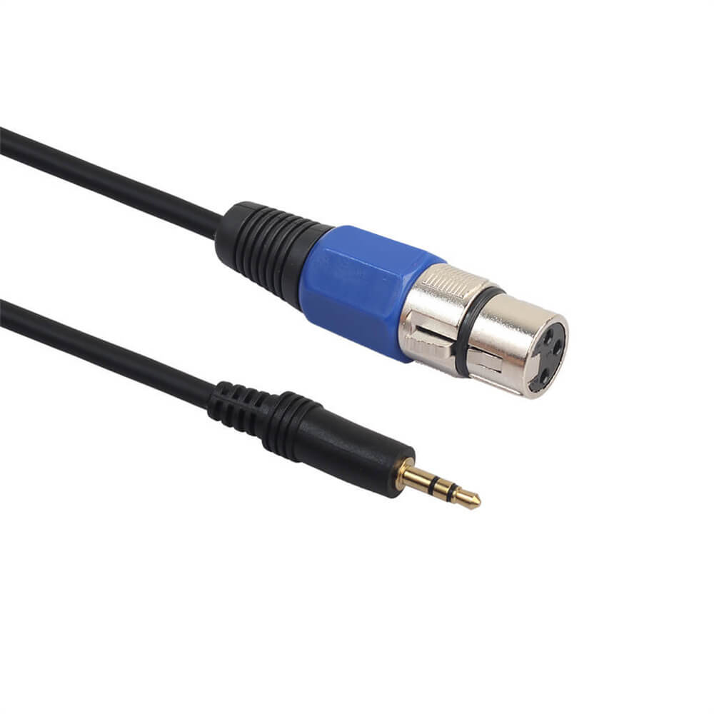 Cavo audio per microfono da 3,5 mm maschio a XLR femmina da 3 m placcato in oro