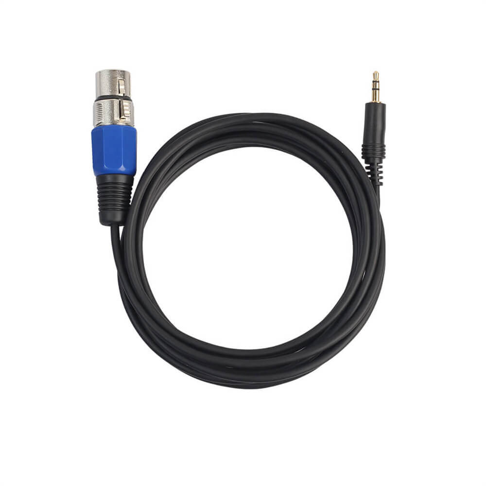 Cavo audio per microfono da 3,5 mm maschio a XLR femmina da 3 m placcato in oro