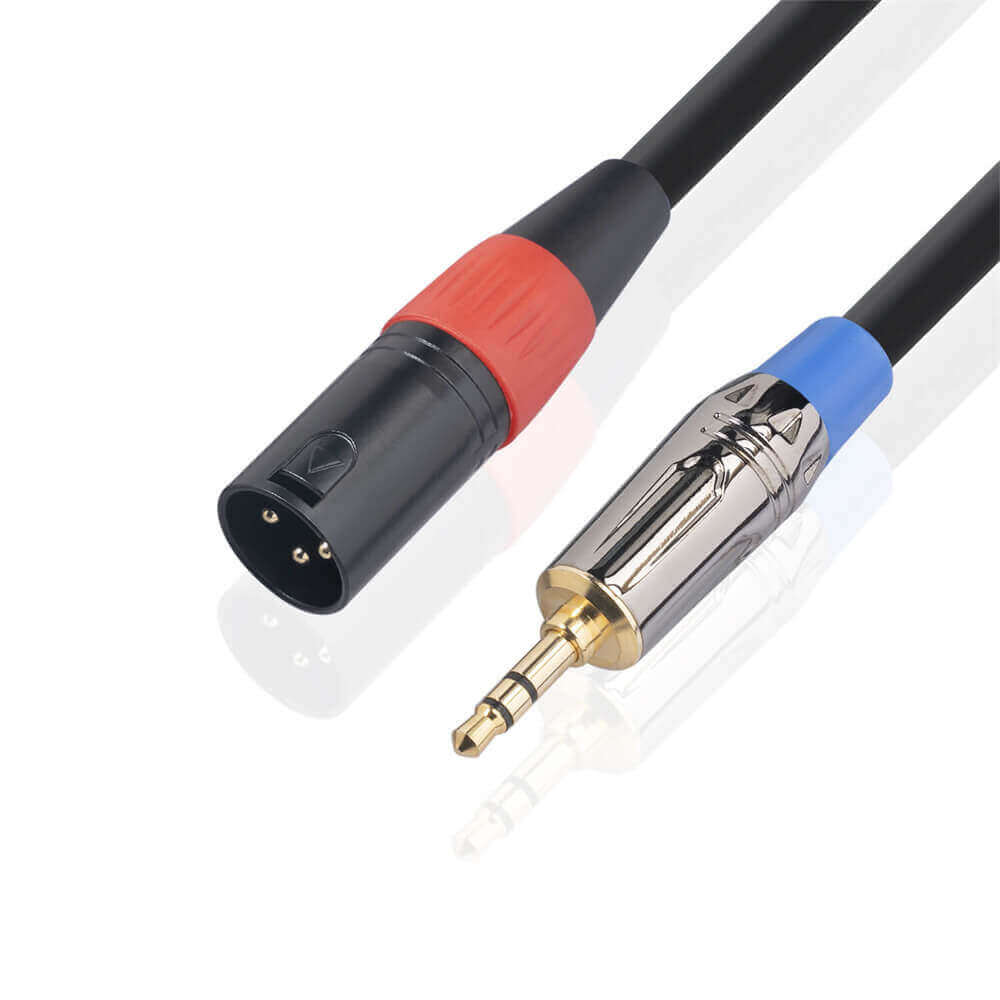 Aux Audio Cable 3.5Mm Trs To XLR Cable Male To Male With Braid For Studio 0.3M