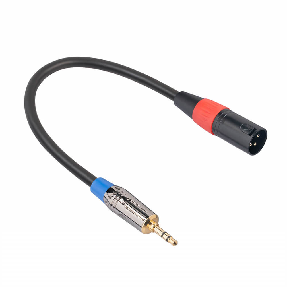 Кабель 3.5Мм Трс аудио Вспомогательный к мужчине кабеля СЛР к мужчине с оплеткой для студии 0.3М