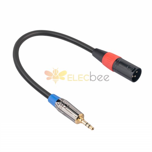 Aux Audio Cable 3.5Mm Trs To XLR Cable Male To Male With Braid For Studio 0.3M
