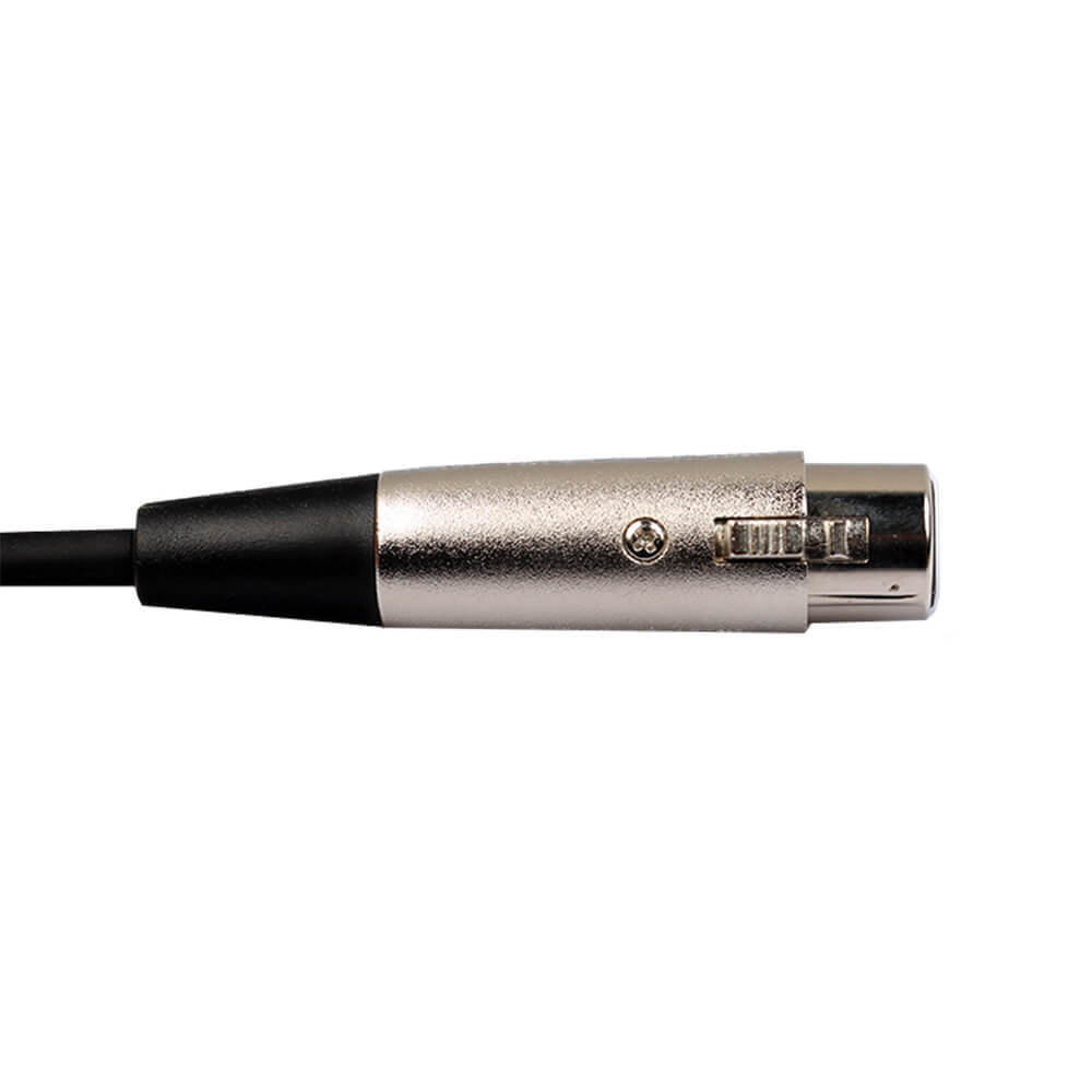 Cavo per microfono XLR con testa in lega di zinco nero 1M Cannon Doppia schermatura da 6,35 mm Maschio a 3 pin XLR Connettore per cavo femmina 3 pin