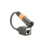 Adaptador de áudio digital XLR macho 3 pinos para RJ45 fêmea 0,1 m