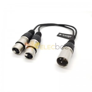 Male 1 To 2 Female XLR Splitter Cables 0.3M