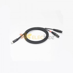 RJ45母轉2個XLR公頭線材0.2m