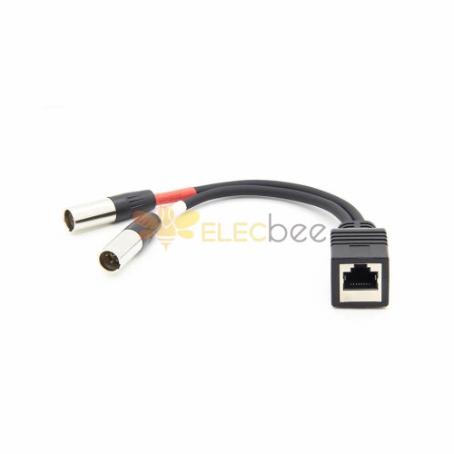 كابل RJ45 أنثى إلى Ta3 Mini 2 XLR ذكر 0.2 متر