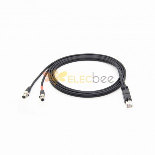 RJ45 Male To Ta3 Dual XLR Female Cable 1M