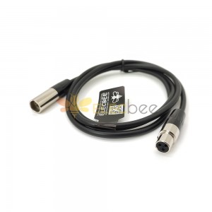 Ta3 Mini XLR Male To XLR Female Extension Cable 1M