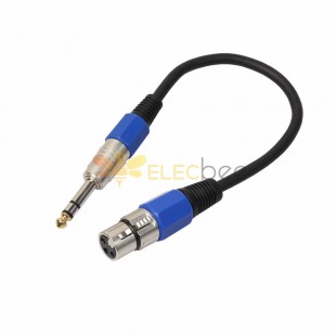 Trs 6,35 мм (1/4 дюйма) на 3-контактный XLR Женский балансный кабель 0,3 м для микрофонной платформы Dj Pro и многое другое