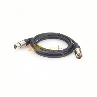 Cable de micrófono XLR de 3 pines macho a hembra 1M