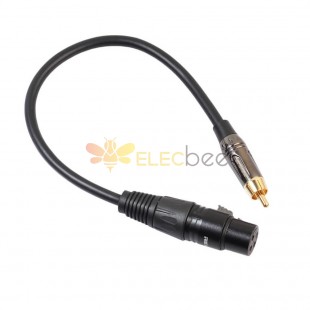 Cable XLR de 3 pines macho a RCA macho de 1M Compatible con amplificador de micrófono, placa de Audio, mezclador de Audio, chaqueta de altavoz