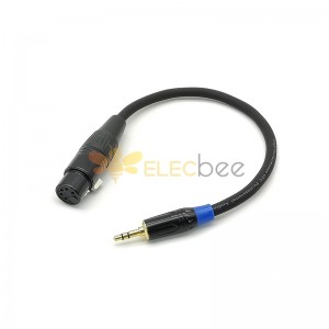 XLR Female 5 Pin To Stereo Jack Audio 3.5Mm Male Balanced Audio Converter Adapter Cable 0.3M