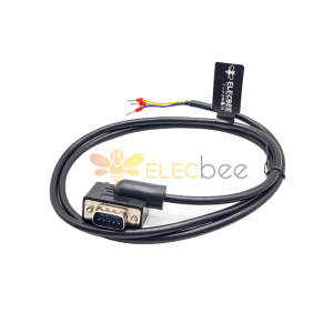 DB9 Male Right Angle Single Ended Serial Cable 1 Meter Low Profile Connectors For Pos Scanner Modem Etc