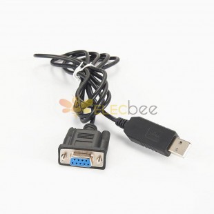 Conector recto USB macho a D-Sub de 9 pines hembra con Cable de programación serie RS232 de 1M