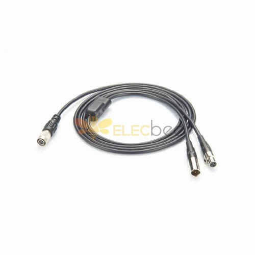 Mini XLR de 3 pines macho y hembra a 6 pines hembra Cable de alimentación Elecbee 1M