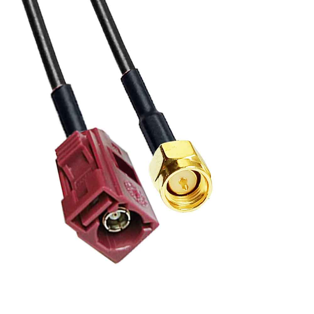 Código Fakra D hembra a SMA macho GSM señal de red adaptador de cable de vehículo RG58 0,5 m