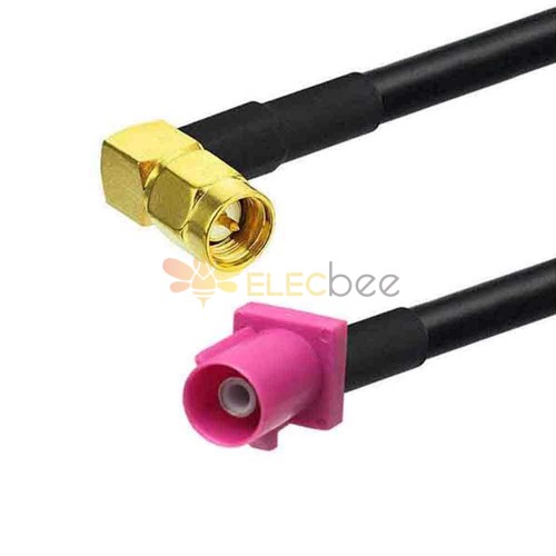 Conector macho de código Fakra H versión corta a SMA macho R/A GPS telemática navegación vehículo señal Cable adaptador RG174 50CM