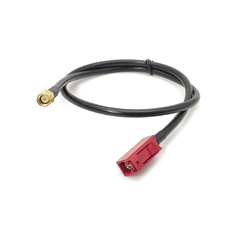 Fakra L-Code-Buchse auf SMA-Stecker, Signal-Fahrzeugkabel-Adapter RG58, 0,5 m