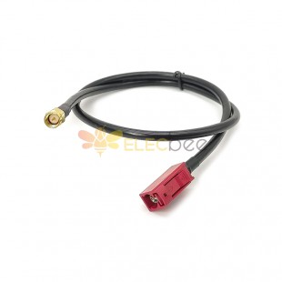 Fakra L Code Female to SMA Male Signal Vehicle Cable Adapter RG58 0.5m