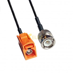 Fakra M Code Female to BNC Male Signal Vehicle Cable Extension RG316 0.5m