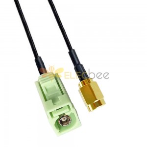 Fakra N Code Female to SSMA Male Signal Vehicle Cable Extension RG316 0.5m