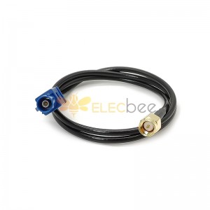 FAKRA SMB C Code Male Long Body to SMA Male GPS Signal Low Loss Vehicle Cable Assembly 1.5DS 50CM