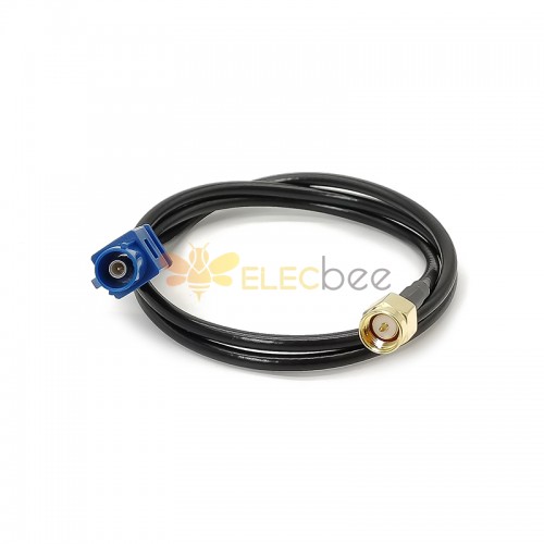 FAKRA SMB C Code Male Long Body to SMA Male GPS Signal Low Loss Vehicle Cable Assembly 1.5DS 50CM