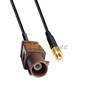 FAKRA SMB F Code Male to MCX Male TV SDARS Satellite Cable Assembly RG316 0.5m