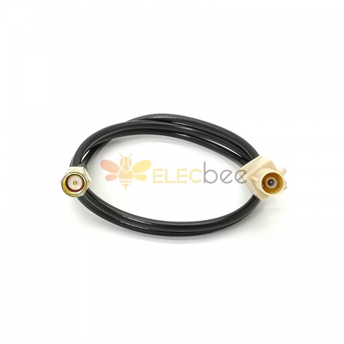 FAKRA SMB I Code Male Long Body to SMA Male Bluetooth Low Loss Vehicle Cable Assembly 1.5DS 50CM