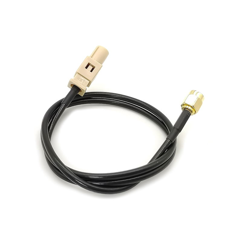 FAKRA SMB I Code Male Long Body to SMA Male Bluetooth Low Loss Car Cable Assembly 1.5DS 50CM