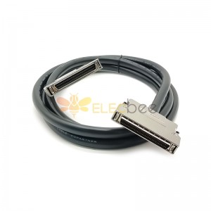 SCSI Connector 68Pin HPDB Male to HPDB 68 Pin Male Latch Lock Field Wireable Cable Cable 2M