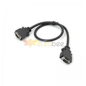 SCSI MDR 14Pin Male To Male Straight Type Connector With Cable 0.5M