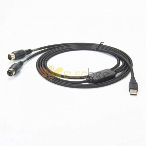 5-poliges DIN-Stecker-auf-USB-Kabel mit LED-Anzeige, 1,5 m