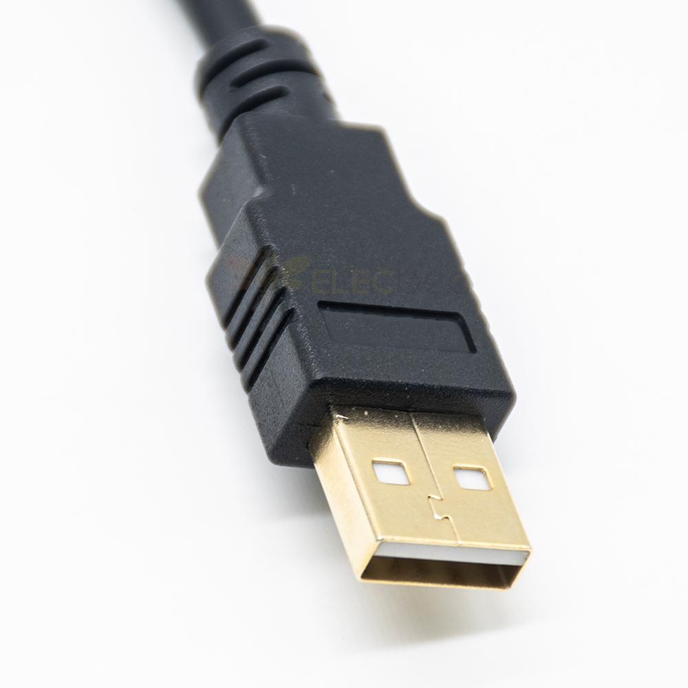 M12 4 핀 A 코드 암 - USB 2.0 A 수 M12 - USB 케이블 어셈블리 3M AWG26