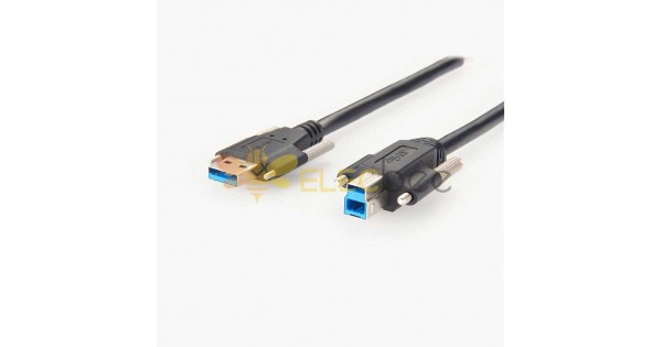 Usb 30 Superspeed A Male To B Male Screw Lock Cable 